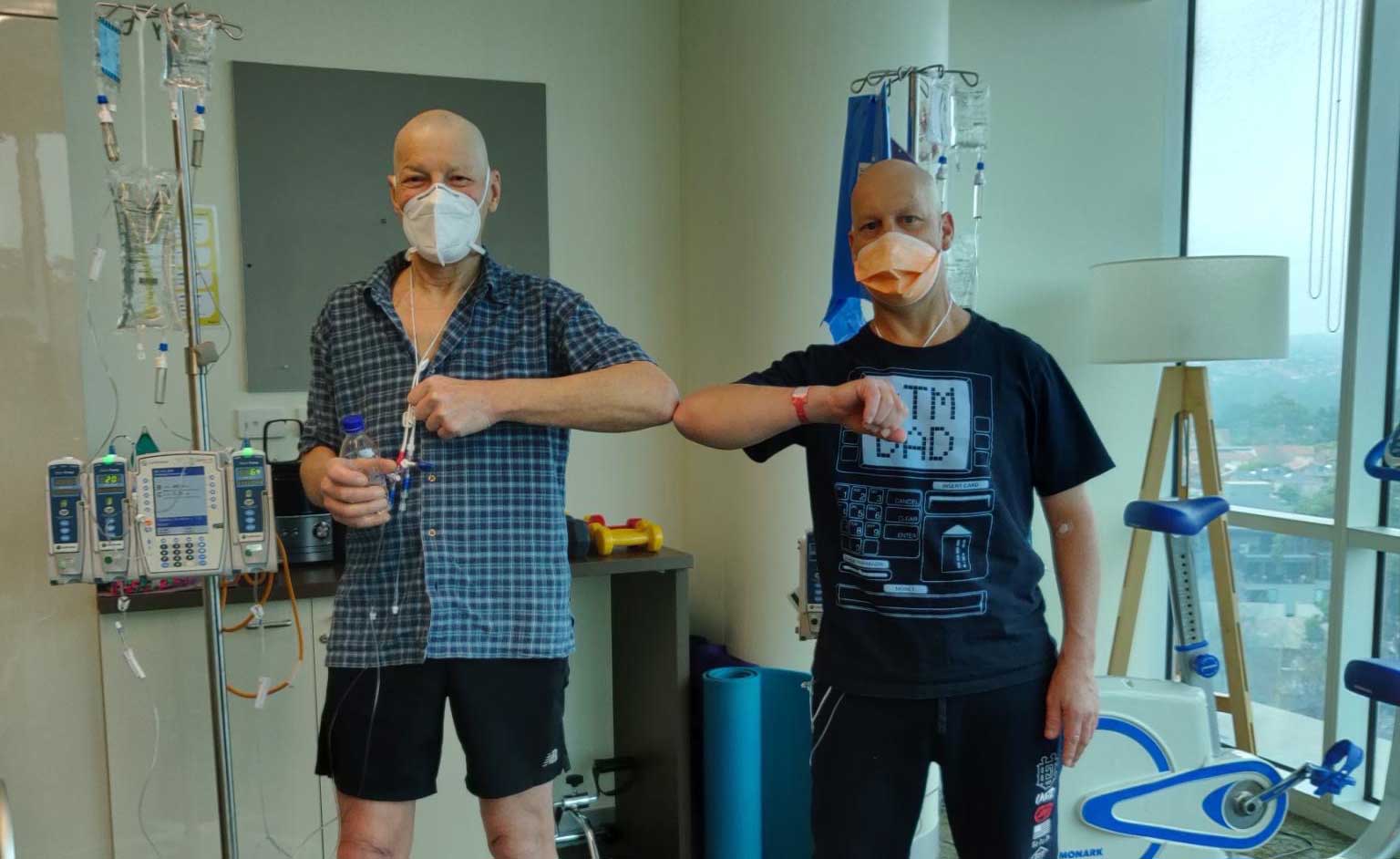 Greg and Alan in hospital