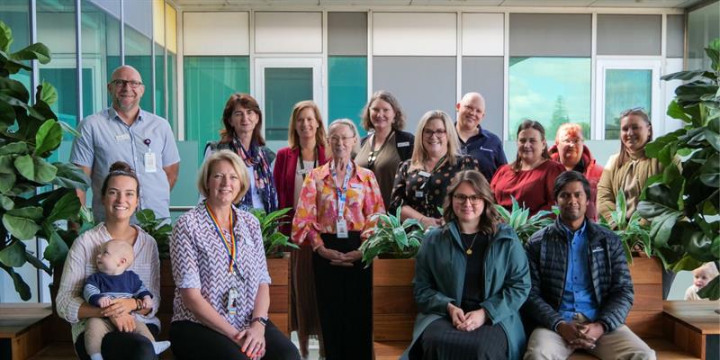 Margo's garden Margo's coworkers and family at the opening