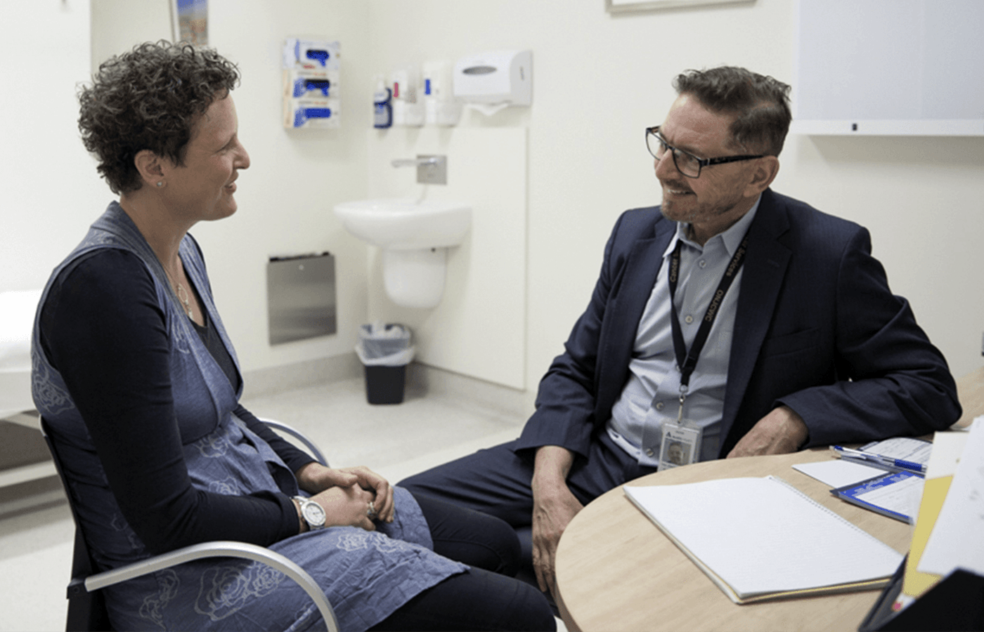 patient and doctor in clinic
